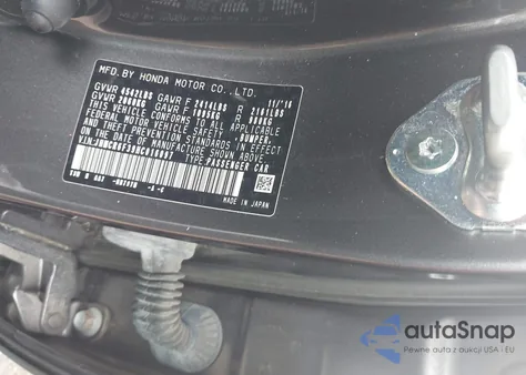 2017 Honda Accord Hybrid из США, поврежденный, VIN JHMCR6F39HC016097